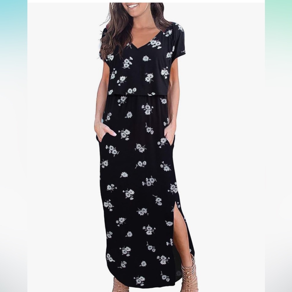 Black Maternity/Nursing Dress